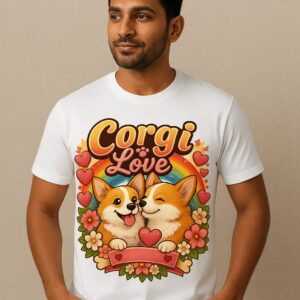 Corgi Love Graphic Tee - Unisex Soft T-Shirt for Pet Lovers