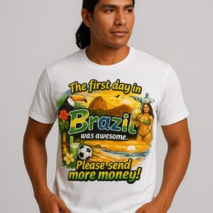 T Shirt Designer Home 3 Awesome Brazil Graphic Tee - Fun Unisex T-Shirt for Vacation Lovers
