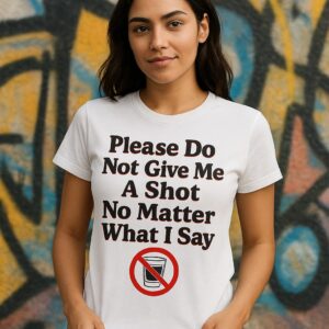 Funny Unisex Graphic Tee - Please Do Not Give Me A Shot T-Shirt