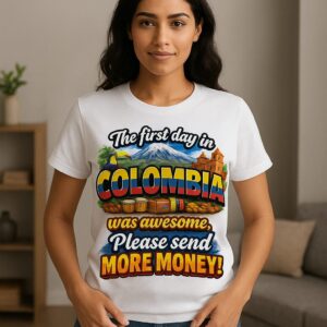 Funny Colombia Graphic Tee - Perfect for Travel Lovers & Gift Giving