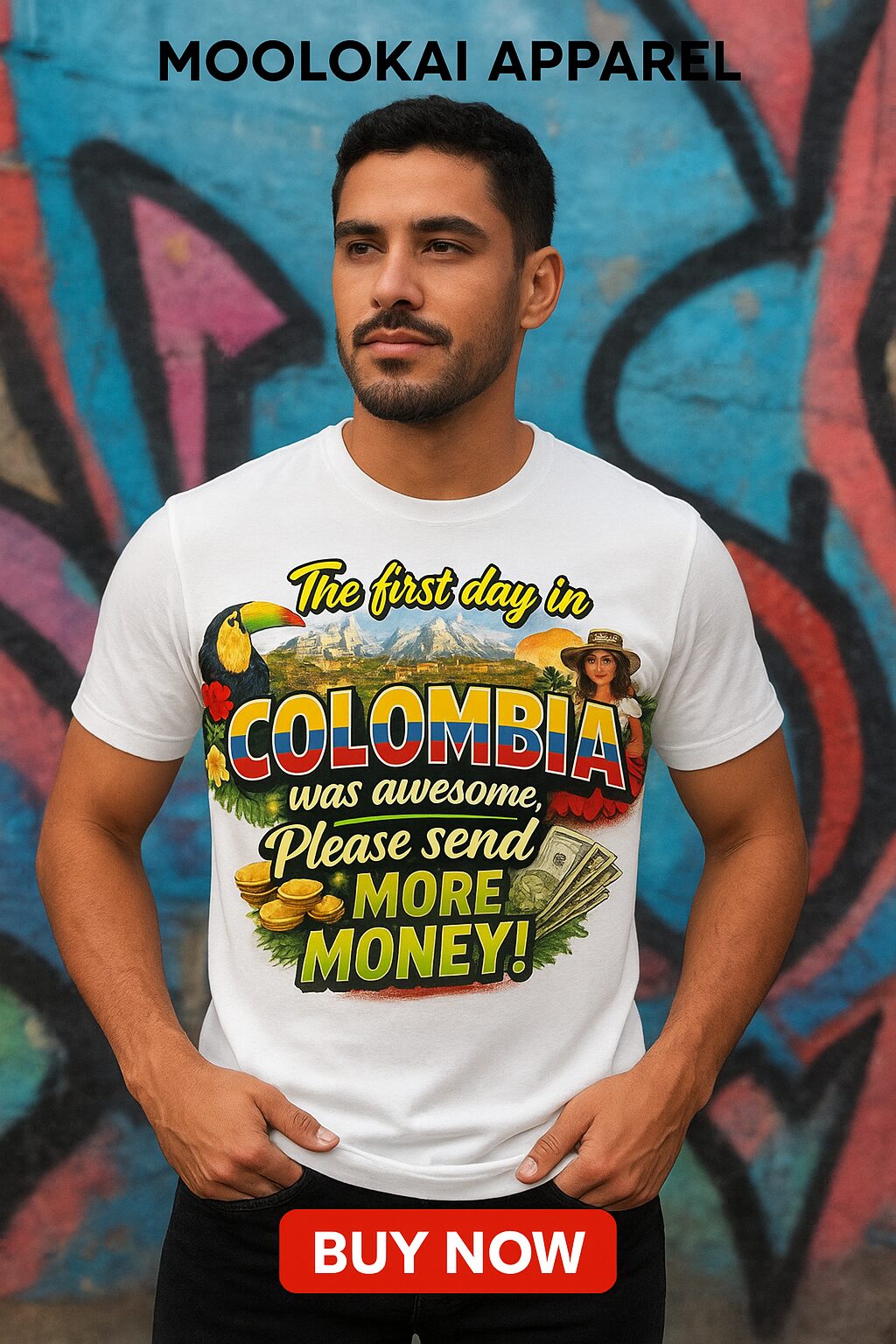 The first day in Colombia was awesome. Please send more money!