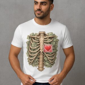 Heart & Cash Unisex Graphic Tee - Trendy Money Shirt for Every Occasion
