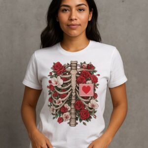 Floral Skeleton Unisex Graphic Tee | Premium Comfort & Style | Unique Design