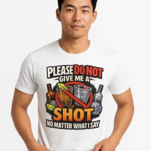 Humorous Unisex Tee - 'Please Do Not Give Me a Shot' Graphic Shirt